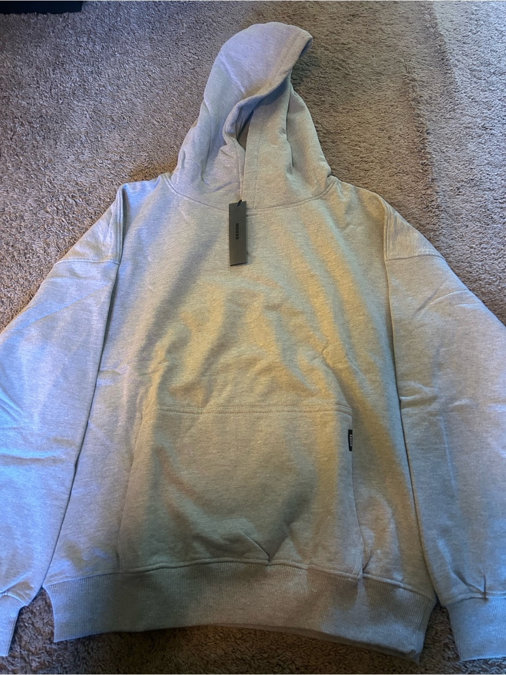 h:ours Heather Gray Hooded Sweatshirt
